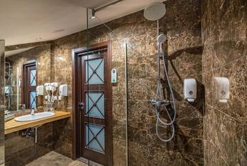 Фото номера Бюджетный двухместный номер в мансарде с 1 кроватью Отель F&amp;B Spa Resort (ex. Fomich Hotel) г. Буковель 5