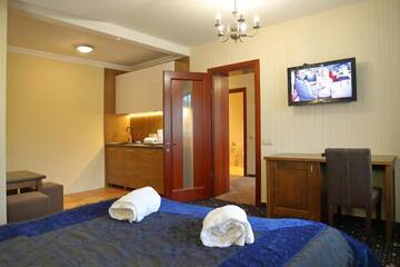 Фото номера Семейный номер в мансарде, право посещения спа-центра Отель Tavel Hotel &amp; SPA г. Буковель 4