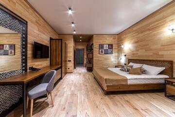 Фото номера Двухместный номер Делюкс с 1 кроватью Отель Chalet du Mont г. Буковель 4